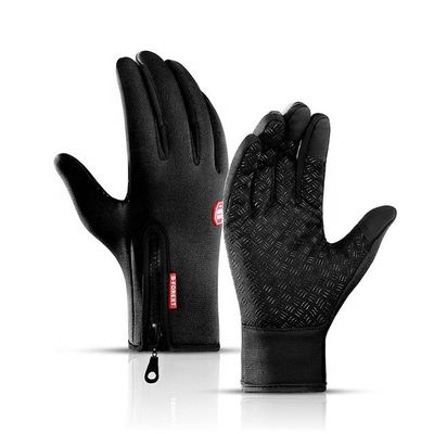 Unisex màn hình cảm ứng Đạp xe mùa đông Găng tay ấm áp toàn bộ ngón tay Găng tay cho xe đạp Trượt tuyết Đi xe đạp