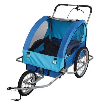 2021 Aluminium Bike Baby Trailer for Children 2 Holders MTB 14' bánh trước và 20' bánh sau