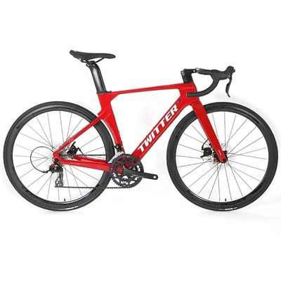 TWITTER Off-road Carbon Pedals 24 Speed Road Bike với phanh đĩa và khung sợi cacbon