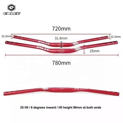 330g/353g Đồng nhôm tay lái xe đạp 31.8 * 720/780mm cho những người đam mê xe đạp núi