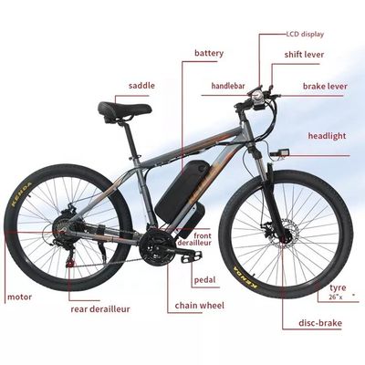 EU Warehouse 26 inch Mountain E-Bike 250W Motor 18AH Lithium Battery miễn phí vận chuyển