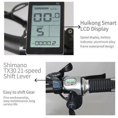 Khung hợp kim nhôm 48V 13AH pin lithium Lốp chất béo Xe đạp điện với động cơ 1000W