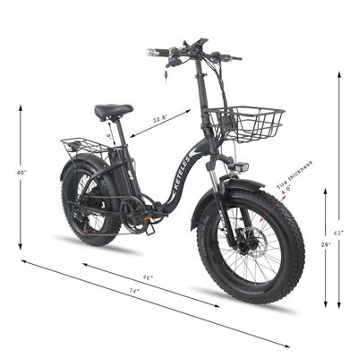 EU Stock 250W Động cơ 15AH pin lithium E-bike gấp với và 20x4.0 inch Lốp chất béo