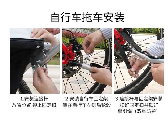 2021 Aluminium Bike Baby Trailer for Children 2 Holders MTB 14' bánh trước và 20' bánh sau