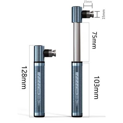 14.5 * 7.2 * 4.1cm Mini Universal Aluminum Alloy Bike Pump với AV FV và Schrader Valve