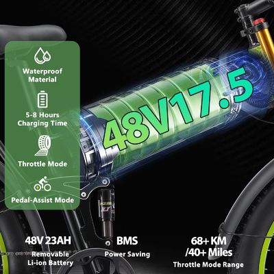 SHIMANO Front Derailleur 26 inch Electric City Bike với pin lithium tháo rời