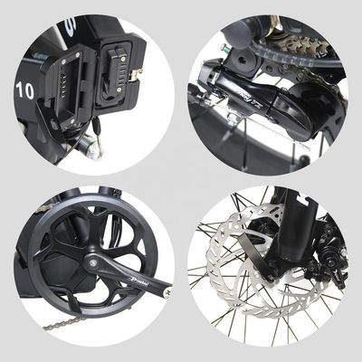 2024 trực tiếp 20x4.0 Inch Fat Lốp gấp E-bike 1000W với 7 tốc độ Gears Motor Hub phía sau
