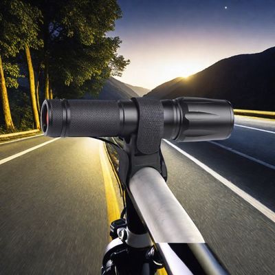 Đèn đèn pin xe đạp màu đen LED Rotation Bracket Flashlight Stand for 28-40mm Bike Light