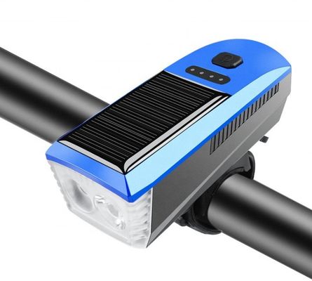 Ánh sáng xe đạp sạc năng lượng mặt trời và USB màu xanh 2000mAh đèn pha phía trước cho xe đạp đường bộ MTB