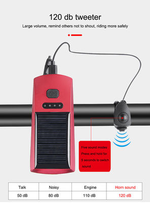 Ánh sáng xe đạp sạc năng lượng mặt trời và USB màu xanh 2000mAh đèn pha phía trước cho xe đạp đường bộ MTB