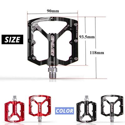 2021 ENLEE Đỏ / đen Đồng nhôm Pedal siêu nhẹ cho xe đạp đường bộ