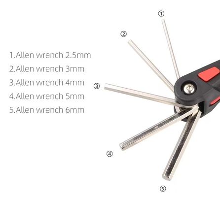 18 trong 1 Thiết bị sửa chữa xe đạp Sết khung vít Hexagon Chìa khóa Hex Spoke Removal Tool Essential Bike 280g