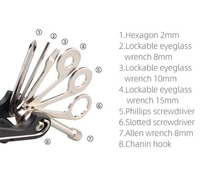 18 trong 1 Thiết bị sửa chữa xe đạp Sết khung vít Hexagon Chìa khóa Hex Spoke Removal Tool Essential Bike 280g