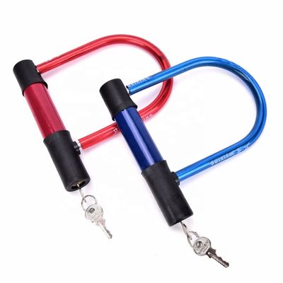An toàn cao Đen Đỏ Xe đạp U khóa chuỗi cho xe máy Đạp xe cáp khóa JWA Ulock