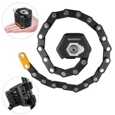 Mountain Bike Đường xe đạp khóa gấp chống trộm 85cm với 3 chìa khóa kẽm hợp kim hợp kim thép