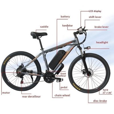 Electric Mountain Bike 26 &quot;E-Bike với pin lithium 48V 13Ah và động cơ 500W mạnh mẽ