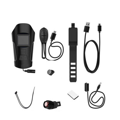Đen USB sạc xe đạp Mặt trước đèn pin tay lái xe đạp Đầu đèn tốc độ lcd màn hình
