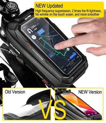 Bộ khung ống phía trước xe đạp túi tay lái xe đạp với 1L Capacity Waterproof Phone Mount